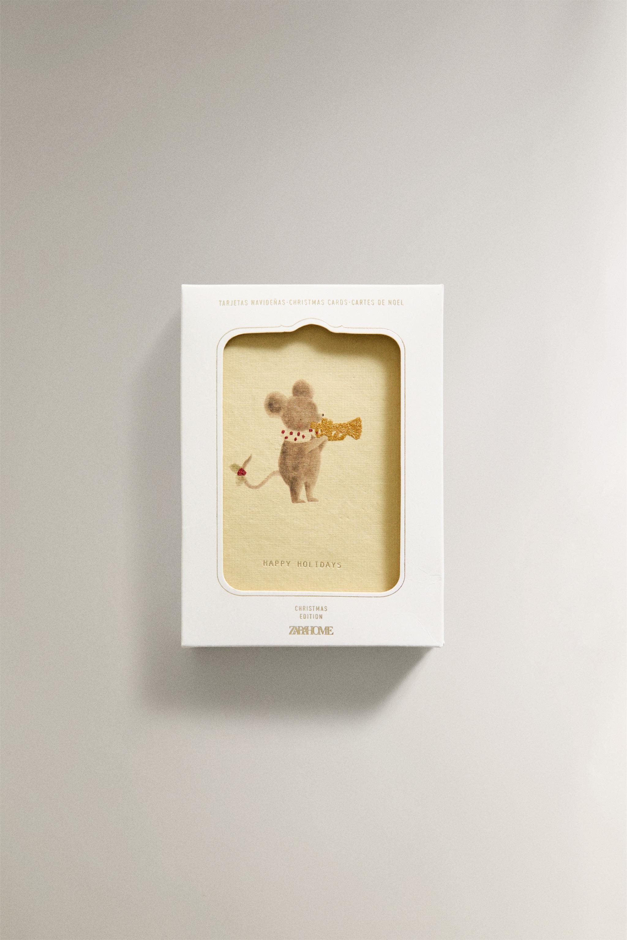 ENSEMBLE CARTES POSTALES SOURIS NOËL (ENSEMBLE DE 6)